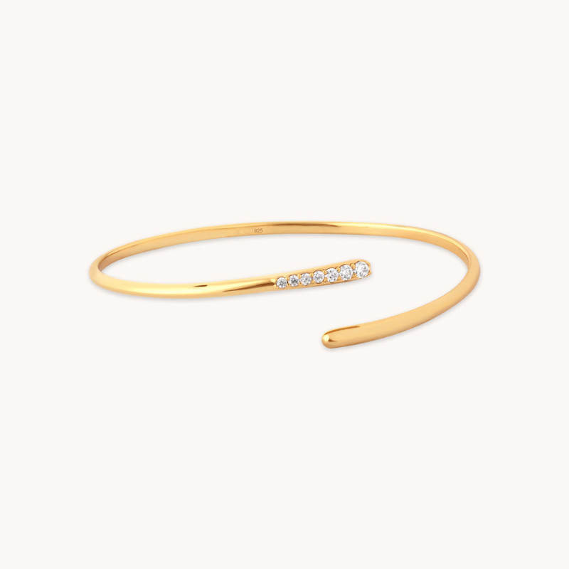 Jonc Fin à Accents de Cristaux pour Femme