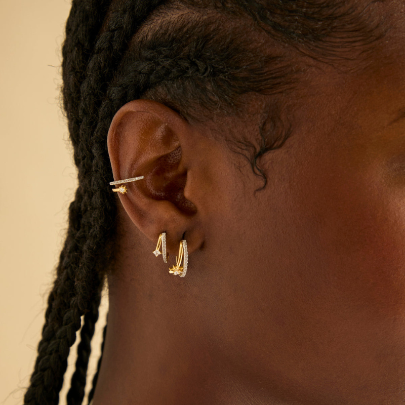 Boucles d’Oreilles Créoles Élégantes à Cristaux pour Femme