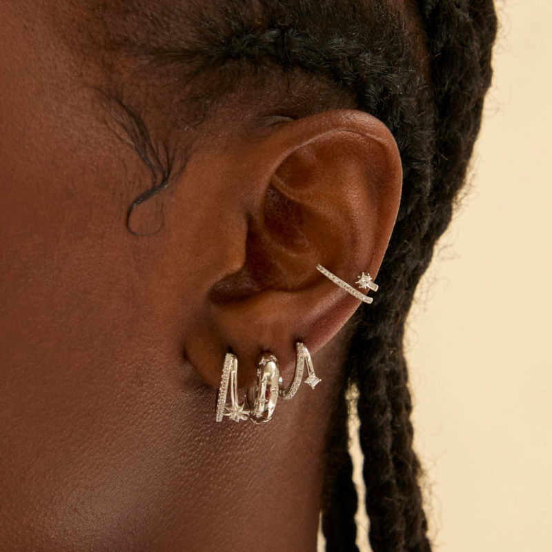 Boucles d’Oreilles Créoles Élégantes à Cristaux pour Femme