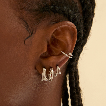 Boucles d’Oreilles Créoles Élégantes à Cristaux pour Femme