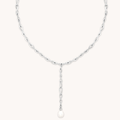 Collier Lariat Infini à Perle pour Femme