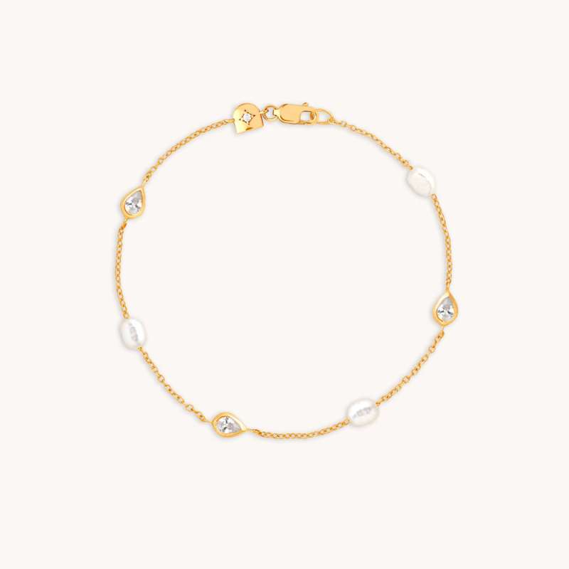 Bracelet à Perles et Accents de Cristaux pour Femme