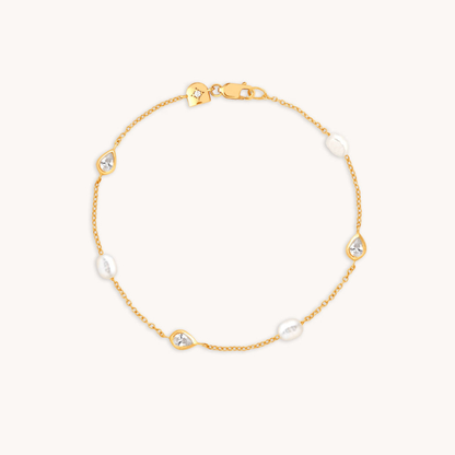 Bracelet à Perles et Accents de Cristaux pour Femme