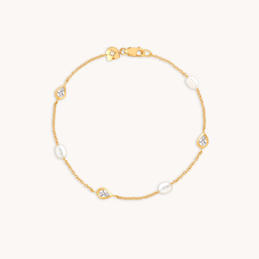 Bracelet à Perles et Accents de Cristaux pour Femme