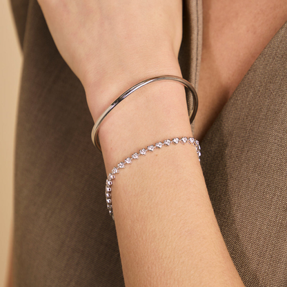 Bracelet Tennis Cœur Élégant pour Femme