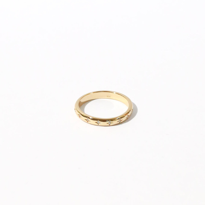 Bague Motif Étoile Radieuse pour Femme