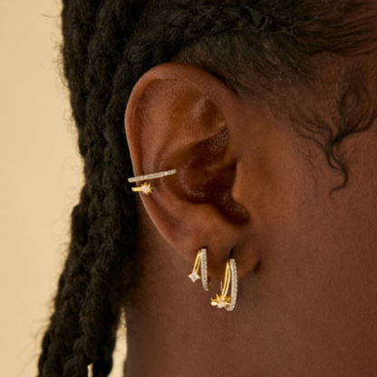 Boucles d’Oreilles Créoles Élégantes à Cristaux pour Femme