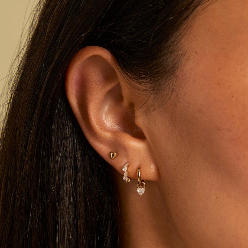 Boucles d’Oreilles Créoles à Cristaux Goutte pour Femme