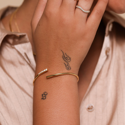 Jonc Fin à Accents de Cristaux pour Femme