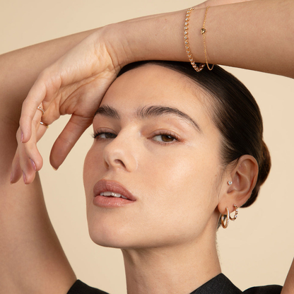 Bracelet Tennis Cœur Élégant pour Femme