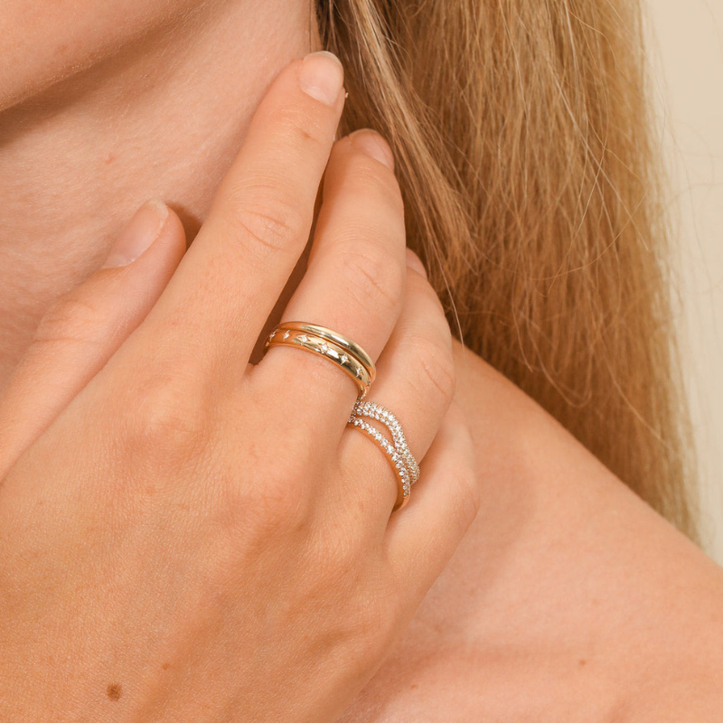 Bague Motif Étoile Radieuse pour Femme