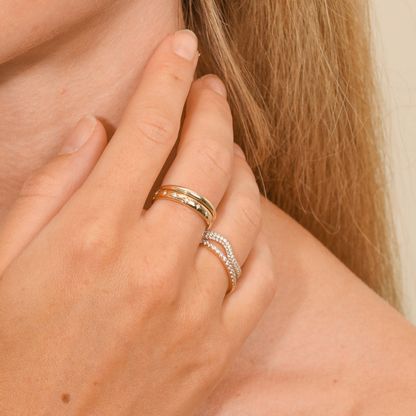 Bague Motif Étoile Radieuse pour Femme