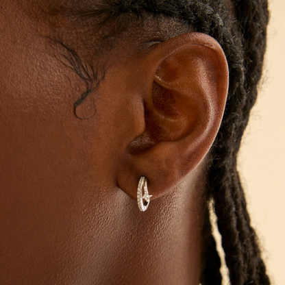 Boucles d’Oreilles Créoles Élégantes à Cristaux pour Femme